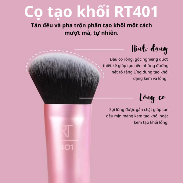 Cọ Trang Điểm Tạo Khối Má Kem Xéo RT Real Techniques Sculpting Brush Mẫu Mới 01432